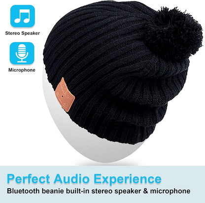 Bluetooth Beanie for Men Women Hat Wireless Headphone for Outdoor Sports